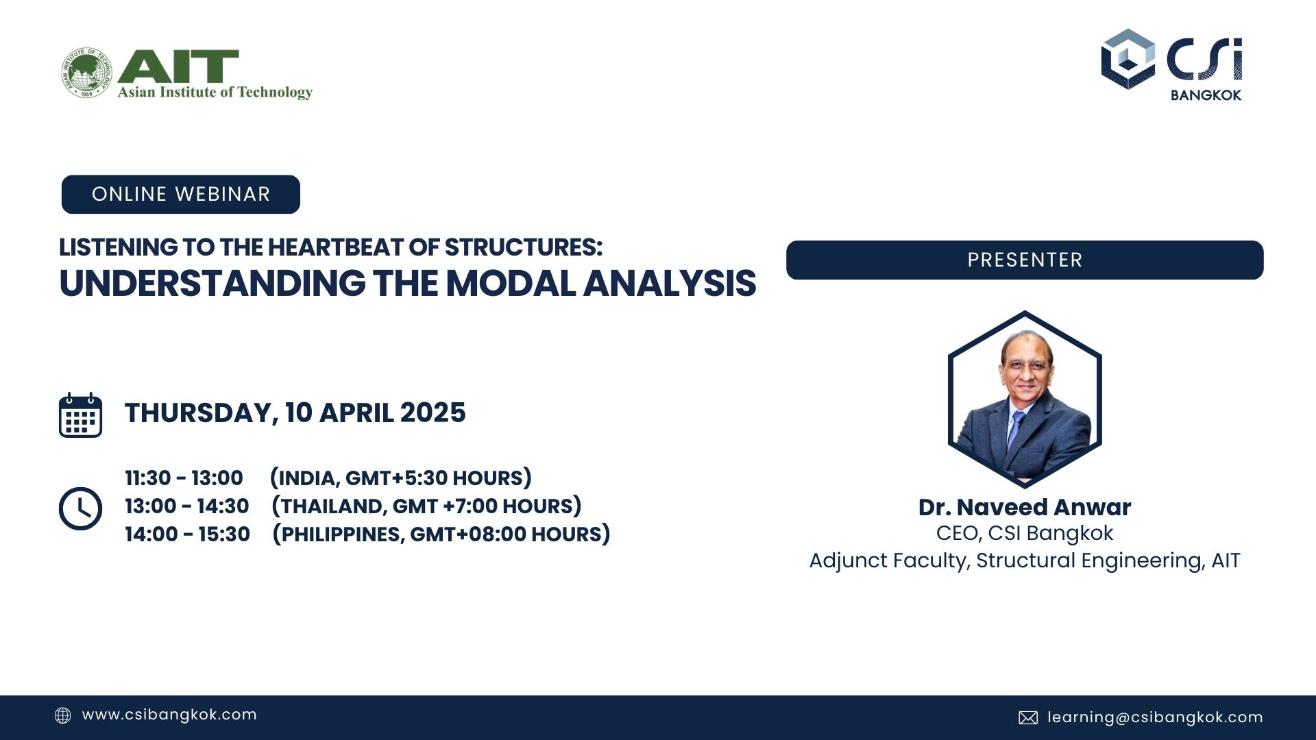 Webinar on modal analysis CSI Bangkok