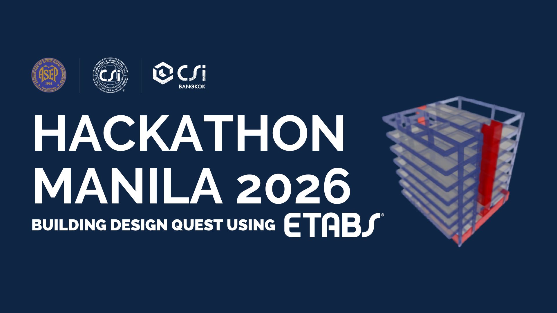 Hackathon Manila 2026 design quest using etabs