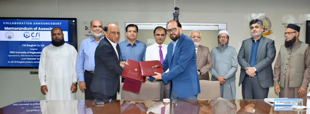 CSI Bangkok signs MoA with NED University in Pakistan
