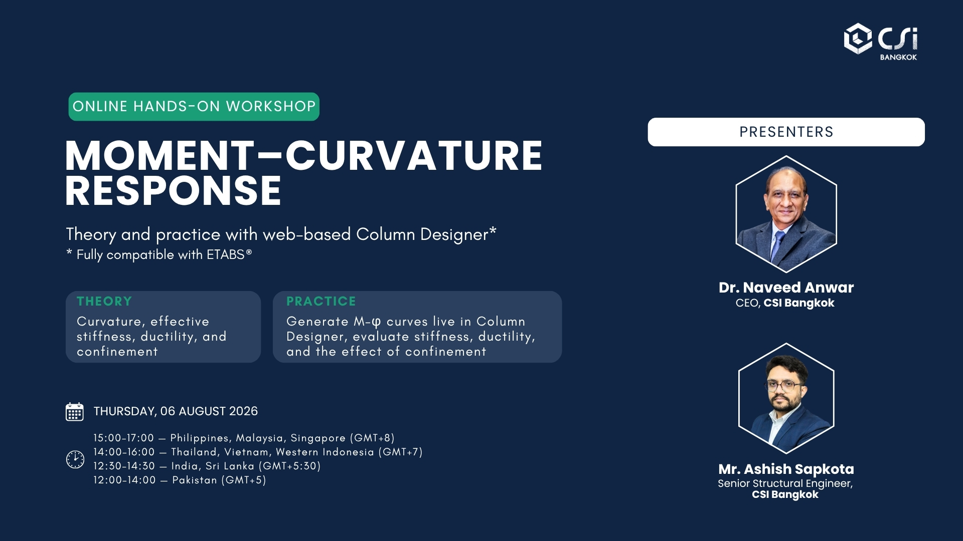 Hands-on workshop on Moment–Curvature Response