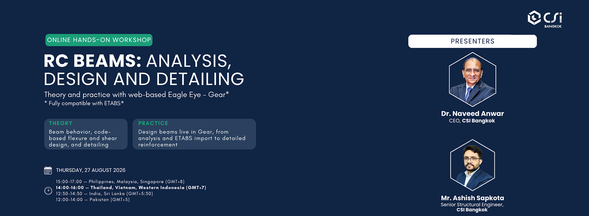RC Beams analysis, design and detailing CSI Bangkok Workshop